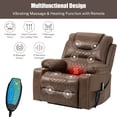 thumbnail image 4 of Lift Recliner for Elderly, LEGAHOME Electric Power Lift Chair with Heated and Massage, 26" Oversized Leather Recliner Chair with Cup Holders & Side Pockets up 400 lbs, Brown, 4 of 9