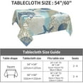 thumbnail image 6 of Coastal Tablecloth 54x54 Inch Square Waterproof Nautical Beach Starfish Coral Seashell Tablecloths Fabric Farmhouse Ocean Table Cloth Decorative for Picnic Party Holiday Home Indoor Outdoor, 6 of 6