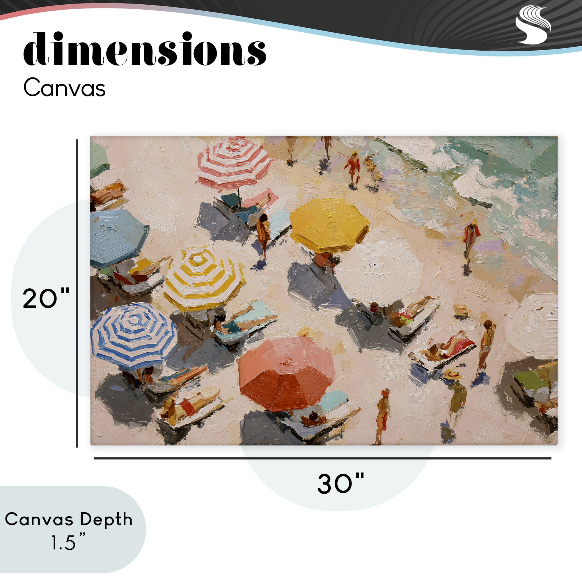 Stupell Industries Summer Beach Fun Expression Canvas Wall Art, design by Jacky Ngan