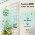 thumbnail image 4 of Outsunny Galvanized Planter Box with Trellis, 35" x 16" x 70", White, 4 of 10