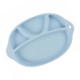 thumbnail image 4 of Food Grade Silicone Kids Partition Tray Drop-proof Rices Dish Holder Baby Separate Plate Children's Cutlery (Sky-blue), 4 of 8