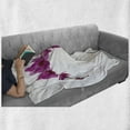 thumbnail image 6 of Magenta Soft Flannel Fleece Throw Blanket, Wild Orchids Petal Florets Branch Romantic Flower Exotic Plant Nature Print, Cozy Plush for Indoor and Outdoor Use, 50" x 70", Violet, by Ambesonne, 6 of 6