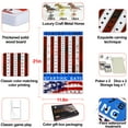 thumbnail image 3 of Juego de mesa de carreras de caballos con 11 caballos de metal de lujo Tablero de juego de madera engrosada que incluye dados y cartas Tablero de juego de carreras de caballos con estrellas y rayas, 3 of 6