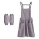 thumbnail image 2 of Delino de ropa de cocina de cocina para mujeres con 2 bolsillos, delantal de algodón de regalo delantal de catering, para la elaboración, para cocinar Gris, 2 of 8