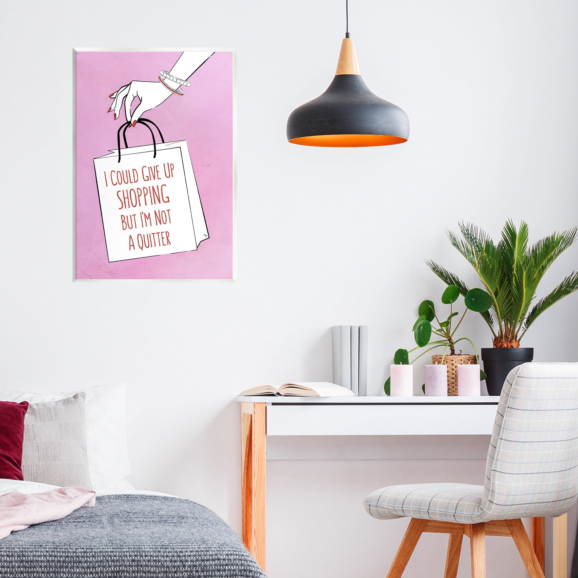 Stupell Industries Not A Quitter Shopping Wall Plaque Art, design by Martina Pavlova