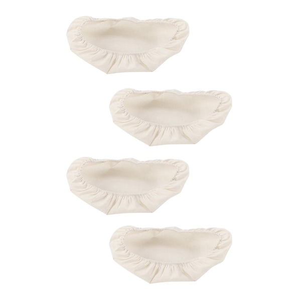 Cotton Bread Bowl Covers Set of 4 Washable Sturdy Linen Fabric Lid for Sourdough Proofing and Kitchen Storage