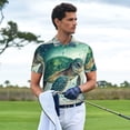 thumbnail image 2 of Wukai Watercolor Turtle1 Men’s Polo Shirts,Quick-Dry Athletic Shirt,Classic Fit Shirts-4X-Large, 2 of 8