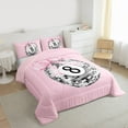 thumbnail image 3 of Castle Fairy Boys Girls Old Fashion Disco Ball Full Size Comforter Sets 3-Piece,Sport Billiards Bedding Comforter Set,Kawaii Pink Ribbon Bow Knot Lightweight Bedding Sets,Ultra Soft Home Decor, 3 of 8