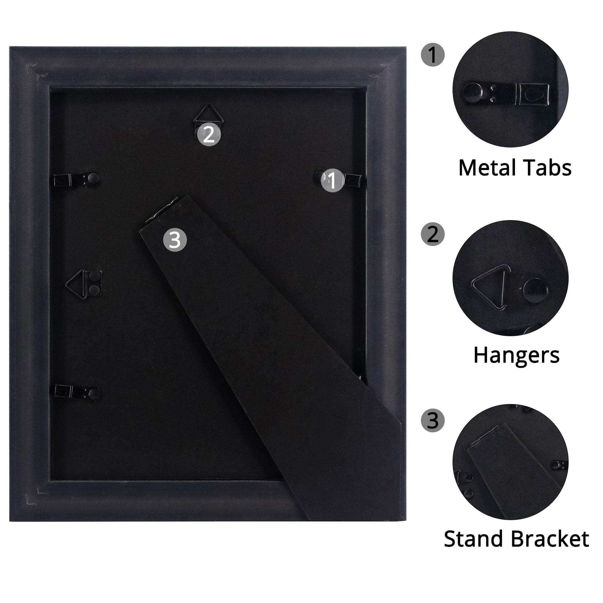 GraduationMall Mahogany with Gold Beads 8x10 Picture Frames for Wall or Tabletop 2-Pack