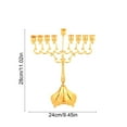 thumbnail image 3 of PRETXORVE Home Decor, Room Decor, Hanukkah Candelabra, 9 Golden-Plated Candelabra for The Sabbath., 3 of 6