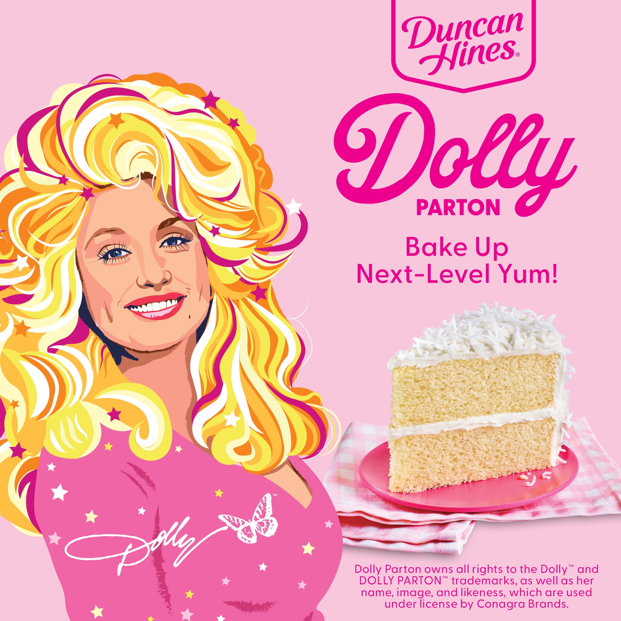 Duncan Hines Dolly Parton's Favorite Coconut Flavored Cake Mix, 18 oz