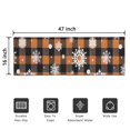 thumbnail image 5 of Orange and Black Plaid Christmas Snowflake Pattern Door Rugs,Washable Non Slip Door Mats Indoor,Decorative Door Mats,Entry Mat Indoor for Entrance,Bedroom,Kitchen,Bathroom,16"x47", 5 of 6