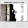 thumbnail image 3 of 7-Tier Wall Shelf with 3 LED Lighting Modes, Multifunctional Wall Mounted Vertical Lack Wall Shelf with Remote Control for Bedroom Living Room Vanity, White, 3 of 10