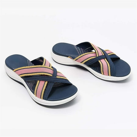 

Hueook Slippers For Women Womens Slippers Women S Platform Lightweight Hollow Half Slippers Mesh Round Head Sandals House Shoes For Women