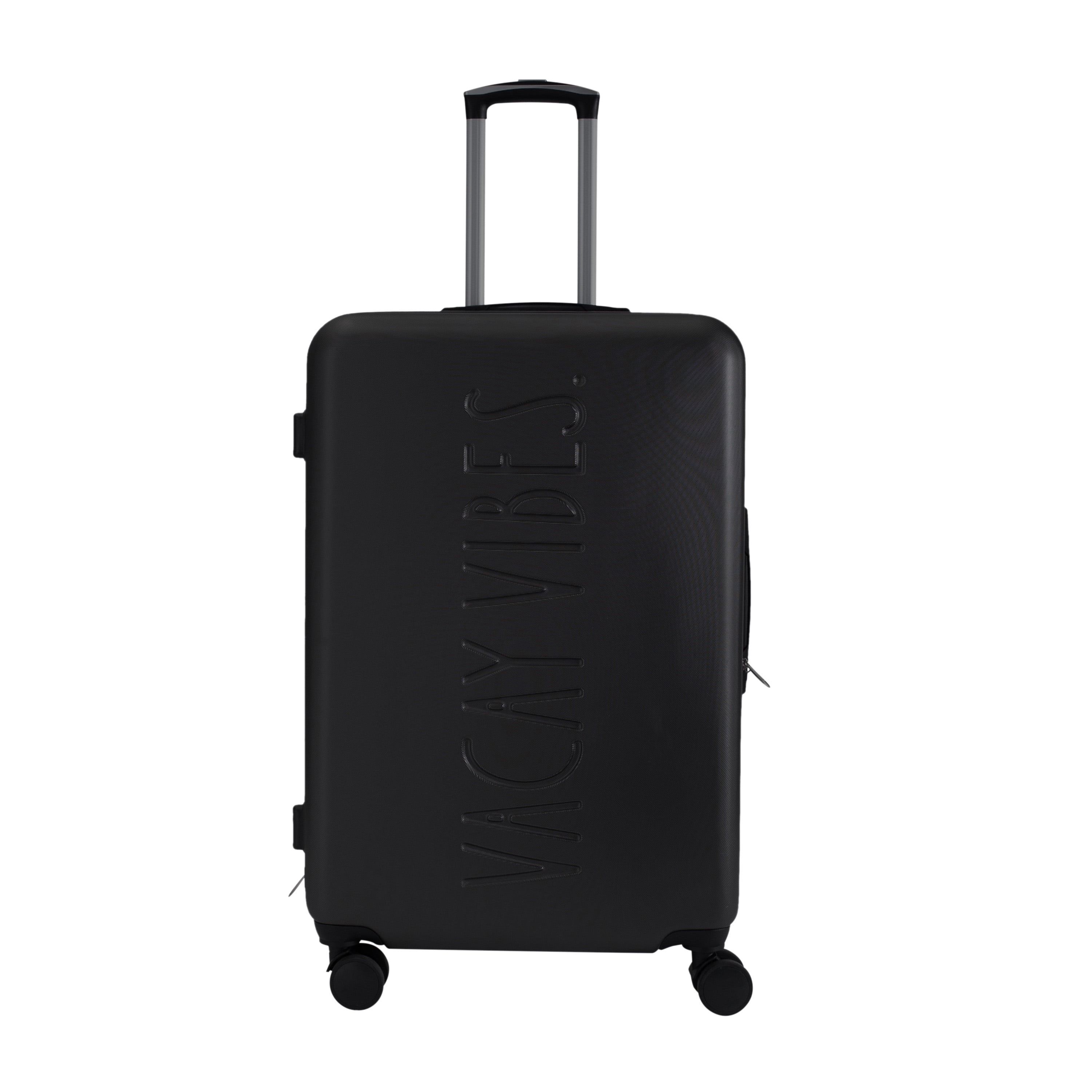 Rae Dunn 3 Piece Expandable Rolling Luggage Set in Black