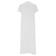 thumbnail image 5 of Ovbmpzd Work Dresses for Women 2026 White Maxi Dress Short Sleeve V Neck Long Dresses Birthday Dresses for Women XXL, 5 of 9