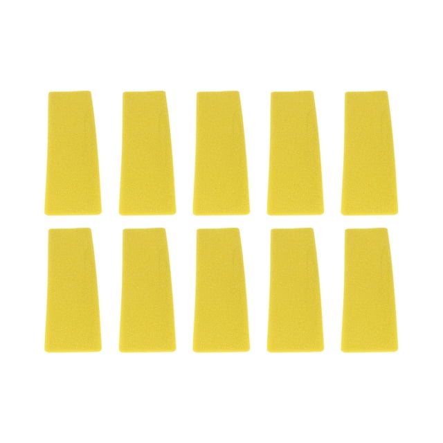 Court Marker, Optimal Visibility Tennis Court Marker for Football in yellow PVC material. The set includes 10 rectangular markers, each approximately 13.4 inches by 3 inches, designed for basketball, football, and other ball games. Ideal for training, practice, and marking sports courts. Durable and resistant to deformation.