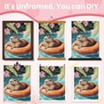 thumbnail image 4 of Capybara on A Pool Float Maximalist Canvas Wall Art Perfect Housewarming Gifts, Unique Animal Eclectic Wall Decor for Bathroom, Living Room (12x16inch, Unframed), 4 of 4