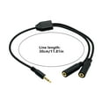 thumbnail image 5 of Gold Plated TRRS 2.5mm Male to Double 2.5mm Female Cable Audios Cord for Headphone Mics Adapter High Fidelitys Sound, 5 of 8