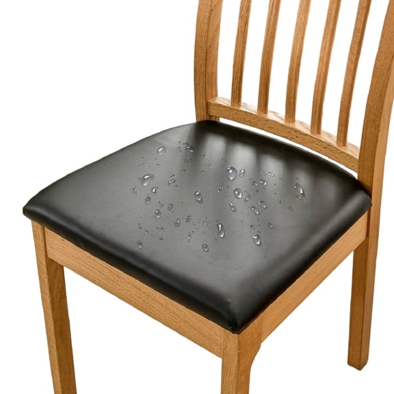 Waterproof PU Leather Chair Cover – High Elastic, Scratch Resistant Seat for Dining Chairs and Ottomans