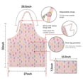 thumbnail image 3 of Easter and Mini Bunnies Light Pink Pattern Apron with Pockets, Cotton Linen Waterproof Adjustable Apron for Women, Kitchen Cooking Gardening BBQ Salon Apron, 33x27 Inch, 3 of 6