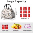 thumbnail image 4 of Wild Horse Pattern Insulated Lunch Box for Adults - Retro Rural Design Lunch Bag with Front Pocket, Dual Zipper Closure & Leakproof Lining (Women/Men), 4 of 4
