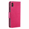 thumbnail image 2 of Allytech iPhone XS Max Case (6.5"), Slim Fit PU Leather Folio Butterfly Embossed Shockproof Wrist Hand Strap Flip Cards Holder Wallet Case TPU Back Cover for Apple iPhone XS Max, Red, 2 of 8