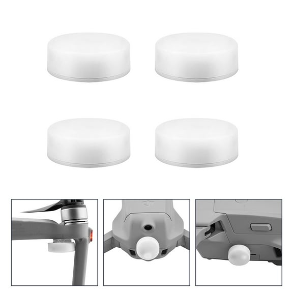 HONITANO 4Set Drone LED Flash Light for Night Navigation and Alarm Indicator in White Round