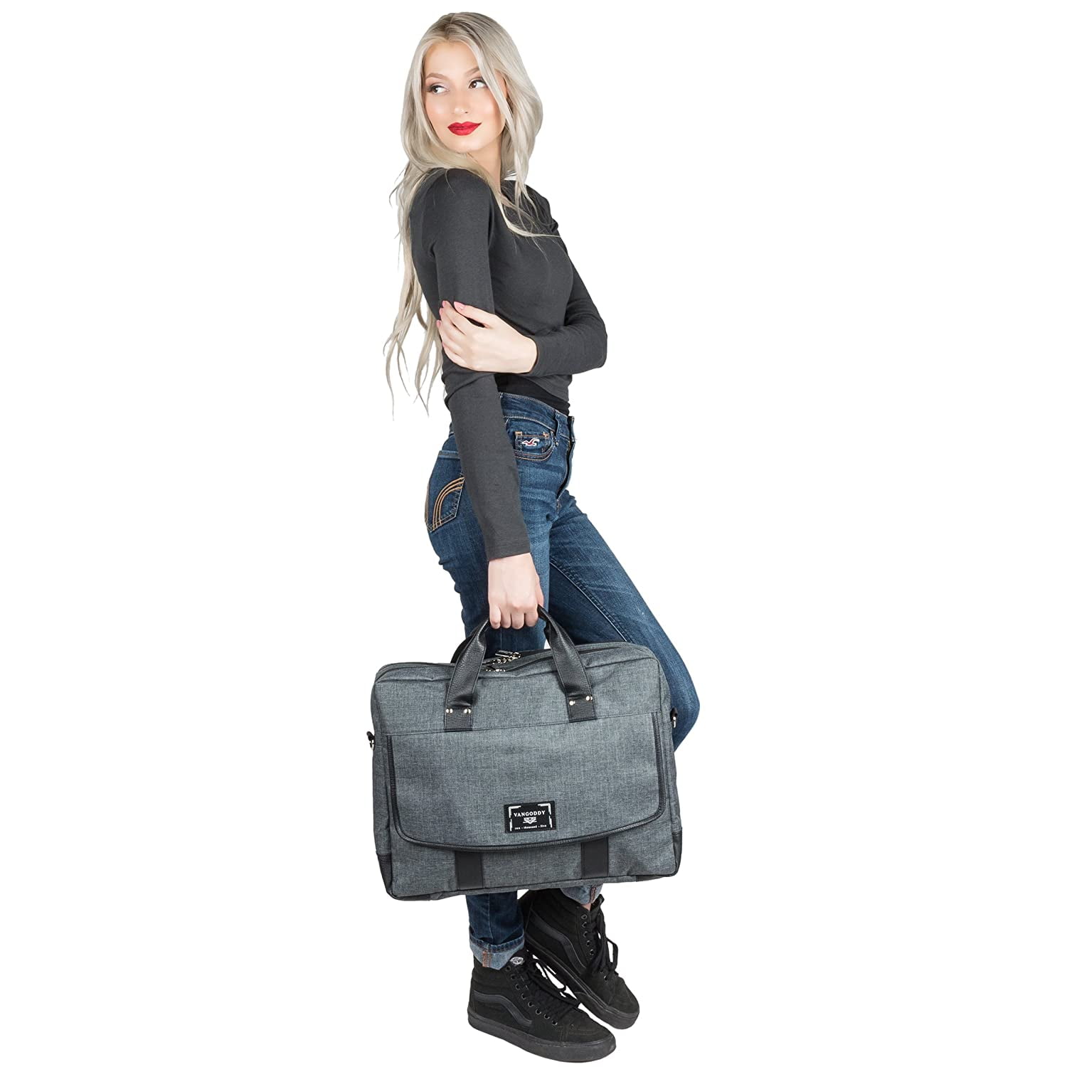 Alienware M17 Inspiron WGS Water Resistant Laptop Shoulder Bag Briefcase Crossbody Tote for Dell Precision Vostro G7 15 Latitude and Wireless Mouse with Headphone