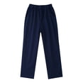 thumbnail image 3 of TiaoBug Big Kids Boys Wide Leg Baggy Pants Loose Fit High Waist Trousers with Pockets Casual Wear Navy Blue 6-7, 3 of 7