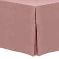 thumbnail image 1 of Ultimate Textile (2 Pack) 8 ft. Fitted Polyester Tablecloth - for 24 x 96-Inch Banquet and Folding Rectangular Tables - 42"H, Dusty Rose Pink, 1 of 3