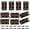 Red Bronze,2.44"x 1.42",10Pcs, variant on 10Pcs Matte Black Door Hinges,2.5 Inch Iron Front Door Hinge,6 Hole Closet Exterior Door Hinges Heavy Duty,Butt Hinge for Jewelry Box,Bedroom,Cabinet Door