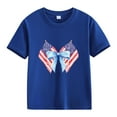 thumbnail image 3 of Ugoldhm Girls Independence Day Graphic Tees Red White Blue Summer Tops 2-13 Years Short Sleeve Patriotic Outfits, 3 of 3