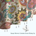 thumbnail image 6 of Multicolor Ethnic Paisley and Floral Pattern Shower Curtain 36"x72" ,Bathroom Decorative Shower Curtains Set with 12 Hooks,Modern Waterproof Washable Shower Curtain, 6 of 6