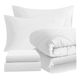 thumbnail image 1 of Edredon Con Juego De Sabanas Fundas Almohada Cama Queen Size BLANCO, 1 of 5