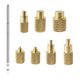 thumbnail image 1 of Kit de 7 adaptadores para soldador, puntas moleteadas de latón, para una inserción precisa. T12, 1 of 8