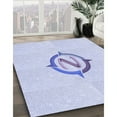 thumbnail image 2 of Ahgly Company Indoor Round Patterned Lavender Blue Area Rugs, 5' Round, 2 of 6