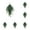 B-6pcs, variant on 6 PCS 21.6 Inch Christmas Teardrop Swag Set, Artificial Pine Greenery with Berries, Rustic Xmas Hanging Wreaths for Door Wall Fireplace Holiday Decor
