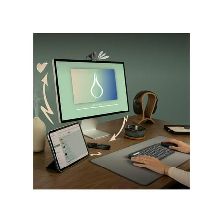 Logitech - Pebble Mouse 2 M350s Slim Lightweight Wireless Silent Ambidextrous Mouse with Customizable Buttons - Rose