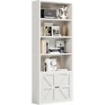 thumbnail image 1 of Bookshelf  Open Bookcase with Door  Storage Shelves  Display Storage Shelves  Floor Standing Unit  Home Decor  Furniture for Home Office  Living Room, 1 of 9