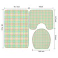 thumbnail image 3 of Colorful Grid Checkered Pattern Bathroom Rugs Sets 3 Piece,Toilet Cover Set,Absorbent Non Slip Bathroom Mats Sets with U-Shaped Contour Rug Toilet Rug Set, 3 of 5