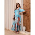 thumbnail image 3 of VEPKUL Womens 2025 Plus Size Cold Shoulder Dress Casual Loose Sundress Summer Beach Maxi Dresses with Pockets, 3 of 8