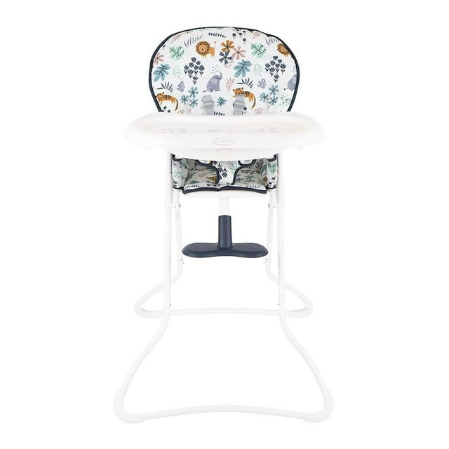 Silla Alta Graco Snackn' Stow Into the wild, color azul