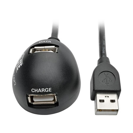 UPC: 0037332199348 | Tripp Lite 2-Port USB 2.0 Hi-Speed Desktop Extension Cable (M/2xF) USB Type-A 5 ft. (U024-005-DSK2)