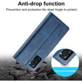 thumbnail image 5 of Case for Samsung Galaxy S20, Vintage Classic Matte Leather Wallet Case Flip Notebook Style Cover with Magnetic Closure Kickstand Card Slots - Dark Blue, 5 of 15