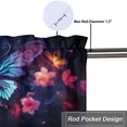 thumbnail image 5 of Butterflies Kitchen Window Curtain Valance Blue Butterfly Floral Flowers Romantic Window Valance for Bedroom Bathroom Living Room Dining Room Valances Set 54 by 18 in, 1 Panel, 5 of 6