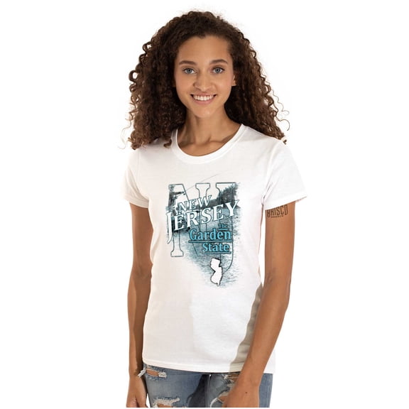 New Jersey Fishing Trip Fisherman Womens Fitted Plus Size Graphic Tee Brisco Brands 2X