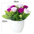thumbnail image 5 of SPRING PARK Artificial Classic Rose Pattern Flowers Potted Fake Bonsai Plant for Home Office Table Decor, 5 of 7