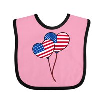 Inktastic American Flag Heart Balloons Boys or Girls Baby Bib