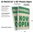 thumbnail image 2 of Pharmacy (2-PACK) 24" x 36" Plastic Signs | Sign Insert 4mm Corrugated Plastic Signs Storefront Window Poster, 2 of 2